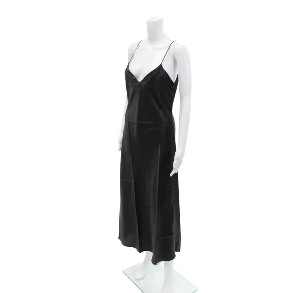 DANNIJO Womens Midi Slip Dress - Noir Size M